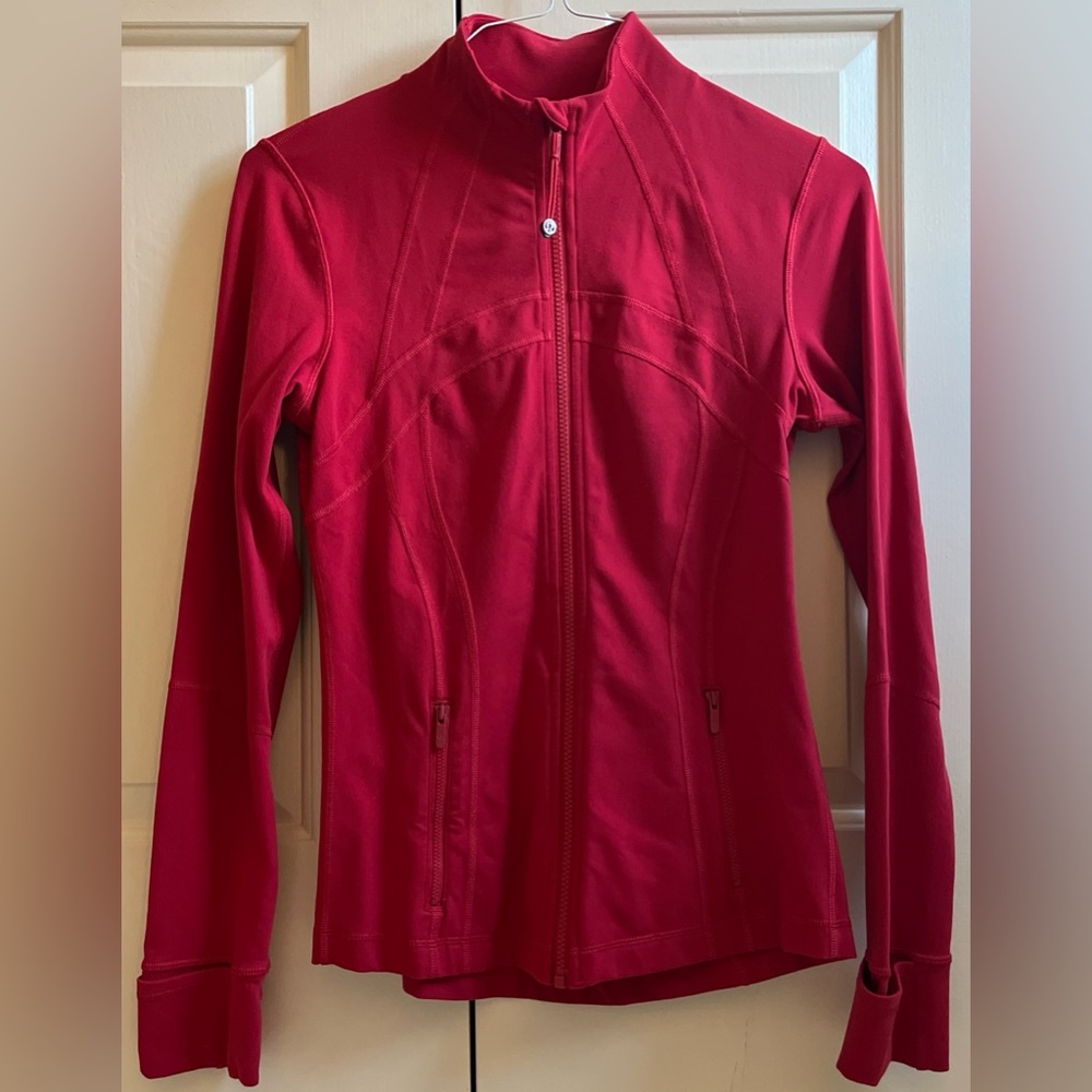 LN!🍒LULULEMON sz 8 DEFINE Jacket DARK RED Full-Length *LUON ~ HTF COLOR/SIZE!!